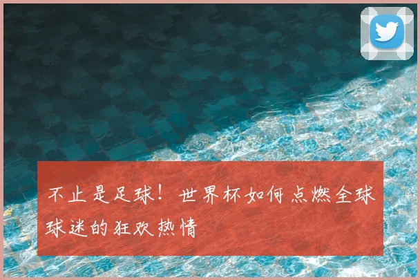 不止是足球！世界杯如何点燃全球球迷的狂欢热情